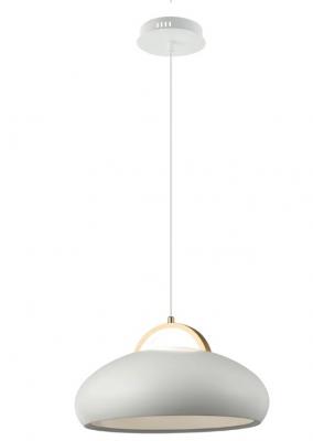 KUPOL White LED Tri-CCT Dome with Brass Highlight Pendant